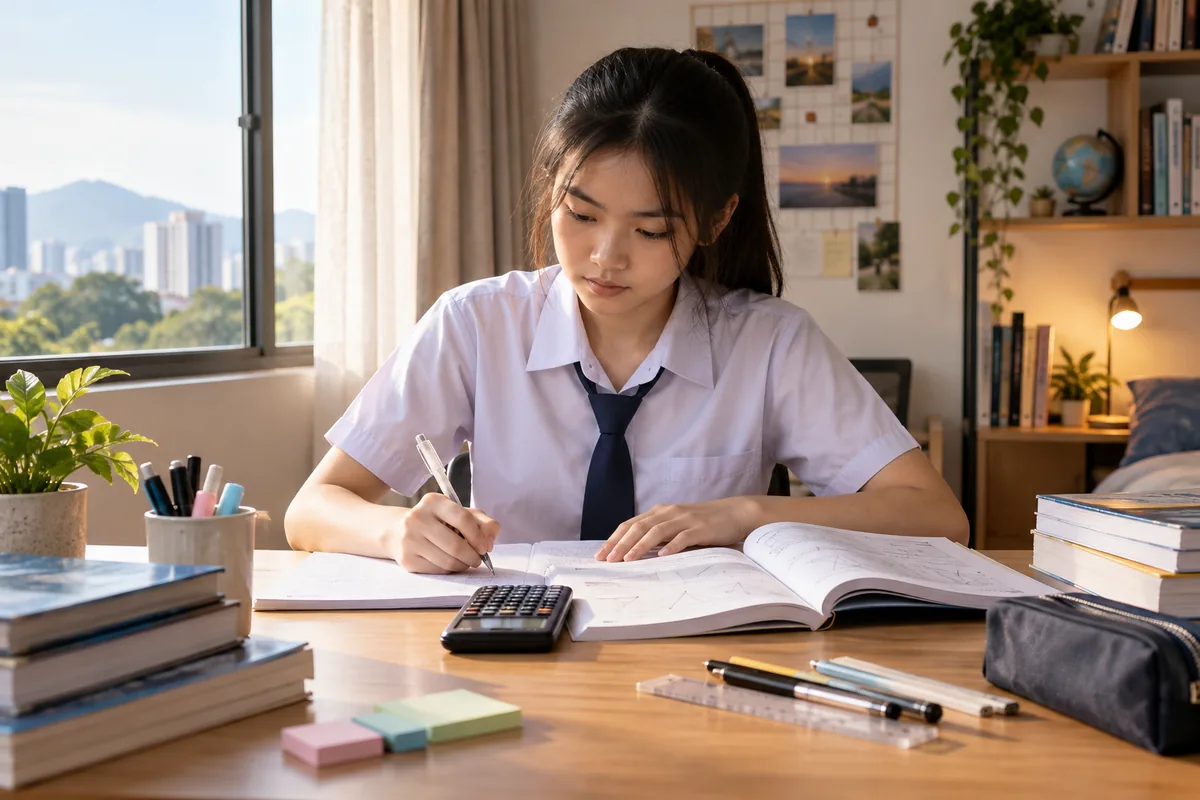 Form 5 student preparing for SPM Additional Mathematics