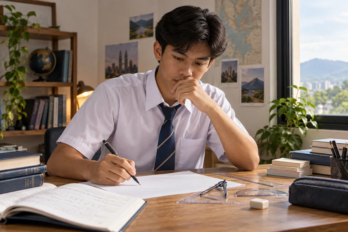 Pelajar merancang pendekatan penyelesaian masalah Matematik Tambahan